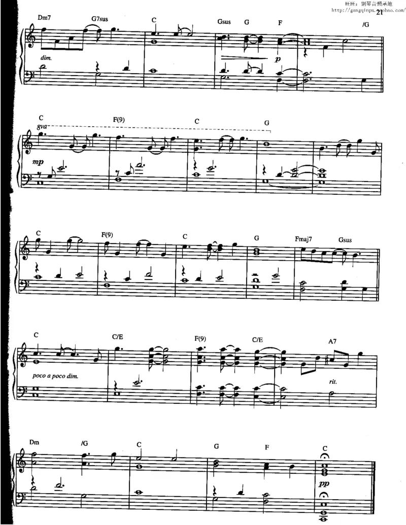 37、轻音乐家JimBrickman钢琴曲集（174页，共23首）_一万首著名钢琴曲谱哈农贝多芬合集视频教学电子版高清无水印可打印_3流行音乐谱_流行钢琴谱合集形式_高清PDF无水印