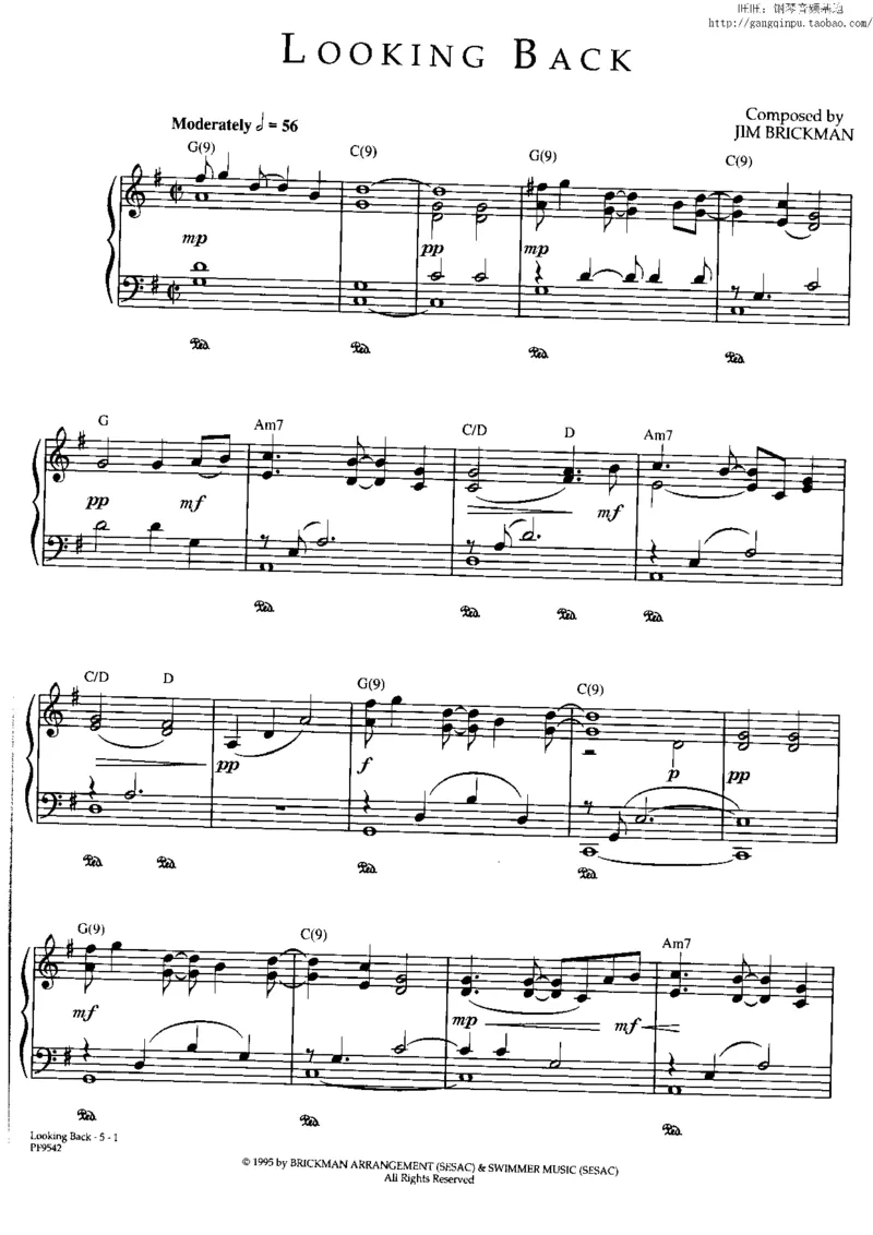 37、轻音乐家JimBrickman钢琴曲集（174页，共23首）_一万首著名钢琴曲谱哈农贝多芬合集视频教学电子版高清无水印可打印_3流行音乐谱_流行钢琴谱合集形式_高清PDF无水印