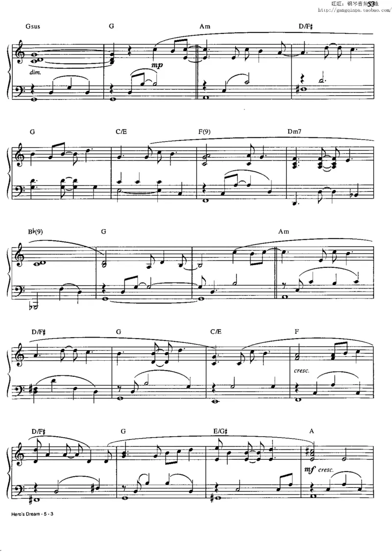 37、轻音乐家JimBrickman钢琴曲集（174页，共23首）_一万首著名钢琴曲谱哈农贝多芬合集视频教学电子版高清无水印可打印_3流行音乐谱_流行钢琴谱合集形式_高清PDF无水印