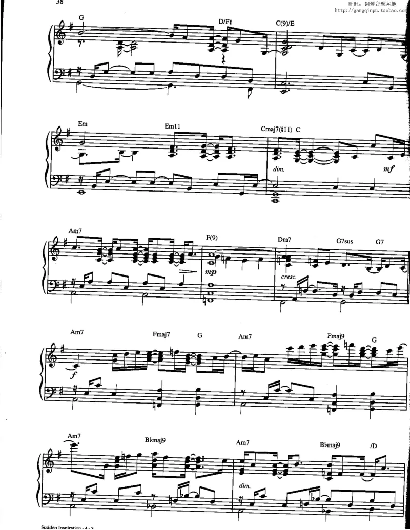 37、轻音乐家JimBrickman钢琴曲集（174页，共23首）_一万首著名钢琴曲谱哈农贝多芬合集视频教学电子版高清无水印可打印_3流行音乐谱_流行钢琴谱合集形式_高清PDF无水印