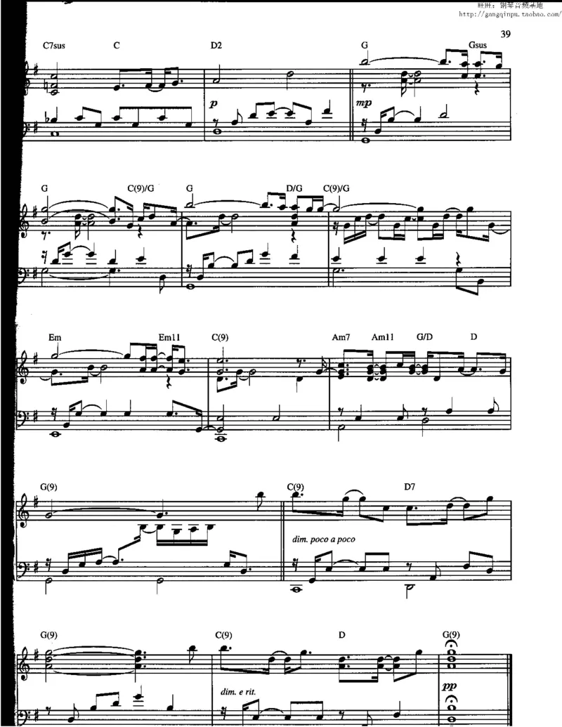 37、轻音乐家JimBrickman钢琴曲集（174页，共23首）_一万首著名钢琴曲谱哈农贝多芬合集视频教学电子版高清无水印可打印_3流行音乐谱_流行钢琴谱合集形式_高清PDF无水印