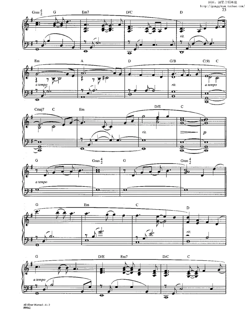 37、轻音乐家JimBrickman钢琴曲集（174页，共23首）_一万首著名钢琴曲谱哈农贝多芬合集视频教学电子版高清无水印可打印_3流行音乐谱_流行钢琴谱合集形式_高清PDF无水印