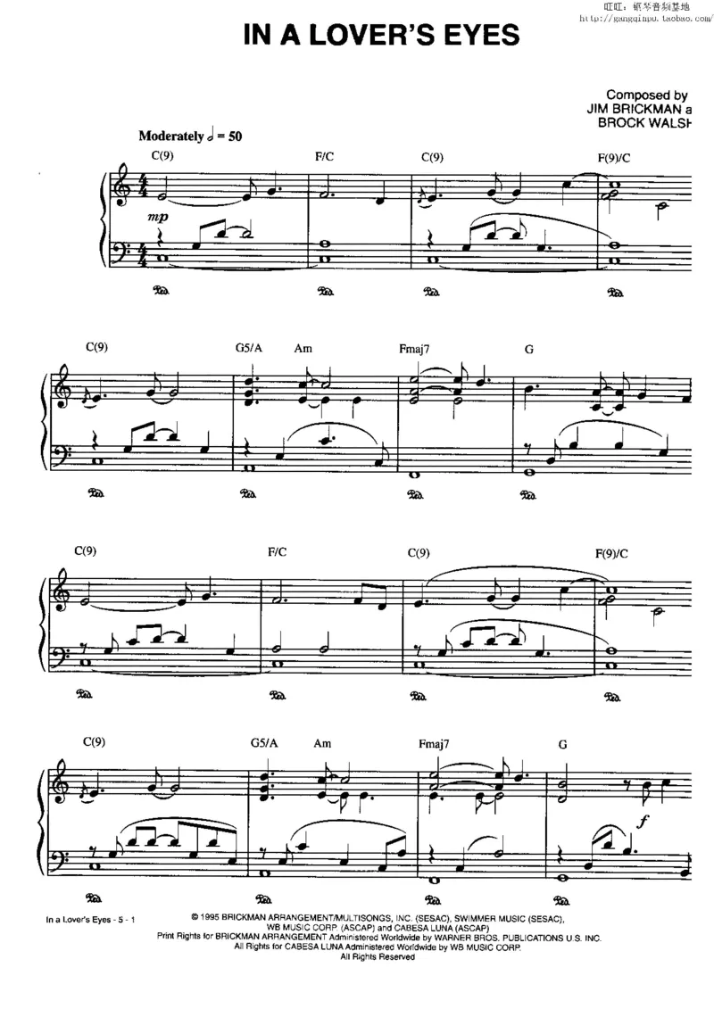 37、轻音乐家JimBrickman钢琴曲集（174页，共23首）_一万首著名钢琴曲谱哈农贝多芬合集视频教学电子版高清无水印可打印_3流行音乐谱_流行钢琴谱合集形式_高清PDF无水印