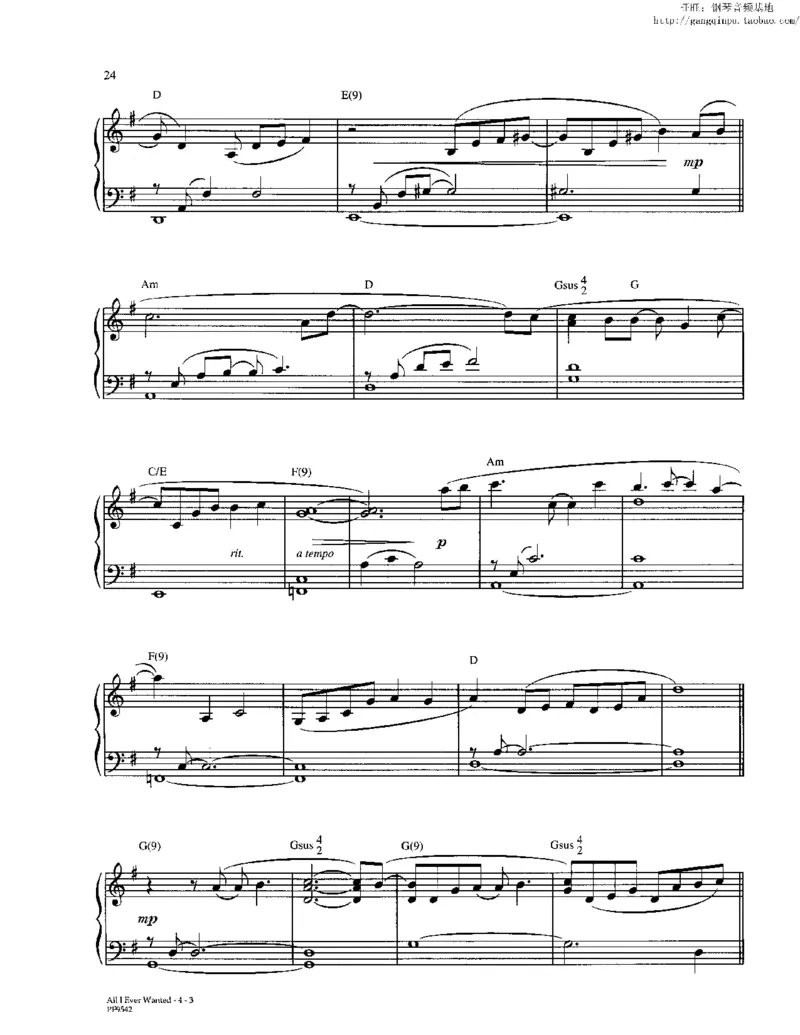 37、轻音乐家JimBrickman钢琴曲集（174页，共23首）_一万首著名钢琴曲谱哈农贝多芬合集视频教学电子版高清无水印可打印_3流行音乐谱_流行钢琴谱合集形式_高清PDF无水印