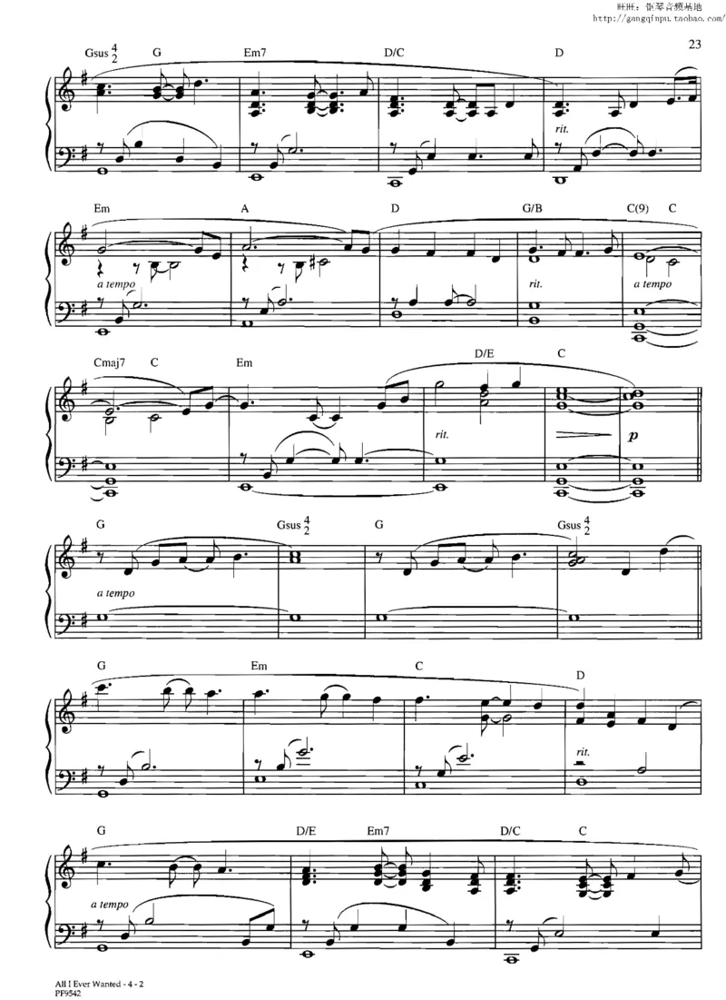 37、轻音乐家JimBrickman钢琴曲集（174页，共23首）_一万首著名钢琴曲谱哈农贝多芬合集视频教学电子版高清无水印可打印_3流行音乐谱_流行钢琴谱合集形式_高清PDF无水印