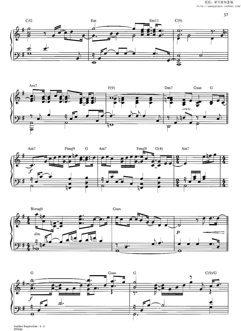 37、轻音乐家JimBrickman钢琴曲集（174页，共23首）_一万首著名钢琴曲谱哈农贝多芬合集视频教学电子版高清无水印可打印_3流行音乐谱_流行钢琴谱合集形式_高清PDF无水印