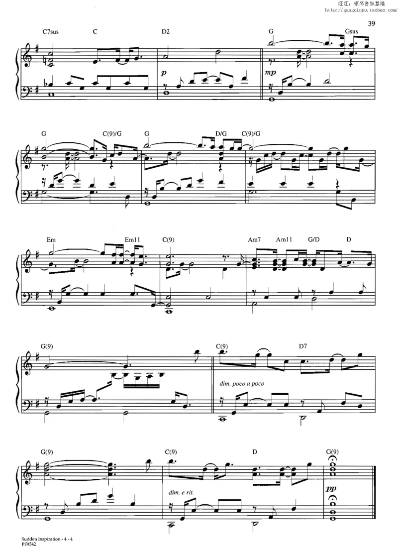 37、轻音乐家JimBrickman钢琴曲集（174页，共23首）_一万首著名钢琴曲谱哈农贝多芬合集视频教学电子版高清无水印可打印_3流行音乐谱_流行钢琴谱合集形式_高清PDF无水印