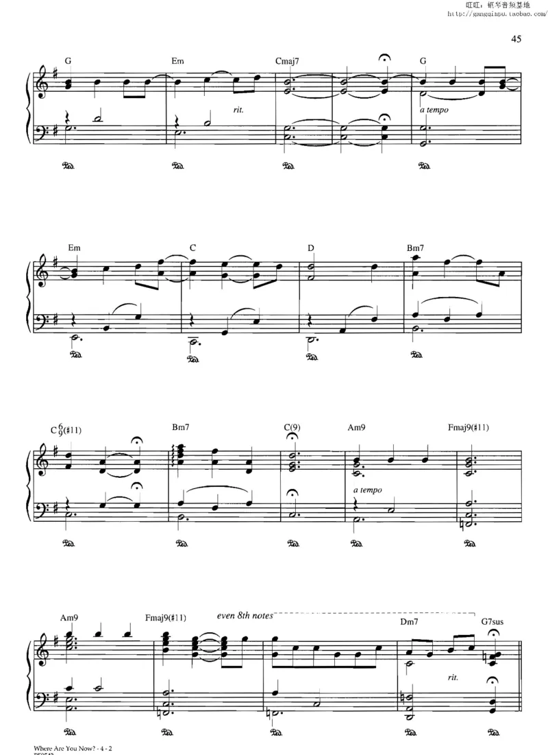 37、轻音乐家JimBrickman钢琴曲集（174页，共23首）_一万首著名钢琴曲谱哈农贝多芬合集视频教学电子版高清无水印可打印_3流行音乐谱_流行钢琴谱合集形式_高清PDF无水印