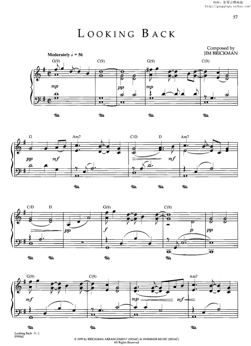 37、轻音乐家JimBrickman钢琴曲集（174页，共23首）_一万首著名钢琴曲谱哈农贝多芬合集视频教学电子版高清无水印可打印_3流行音乐谱_流行钢琴谱合集形式_高清PDF无水印