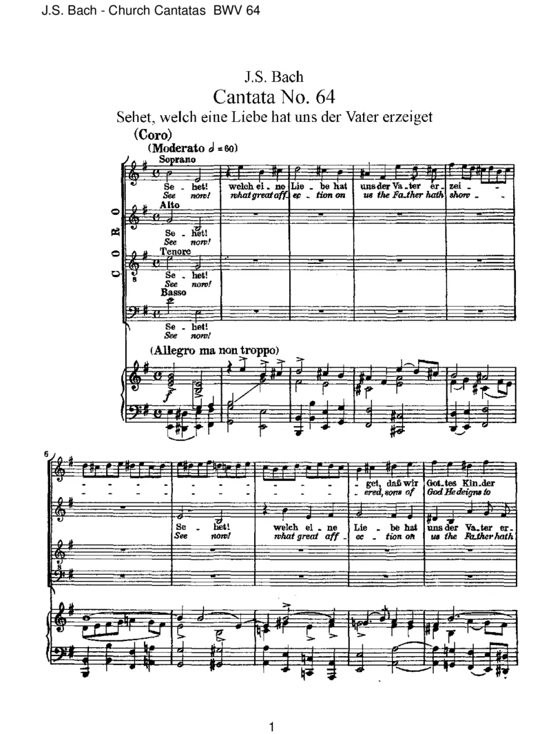 BWV64Sehet,welcheineLiebe_一万首著名钢琴曲谱哈农贝多芬合集视频教学电子版高清无水印可打印_1古典钢琴知名音乐家谱_巴赫钢琴谱全集_J.S巴赫作品全集_JohannSebastianBach(1685-1750)巴赫