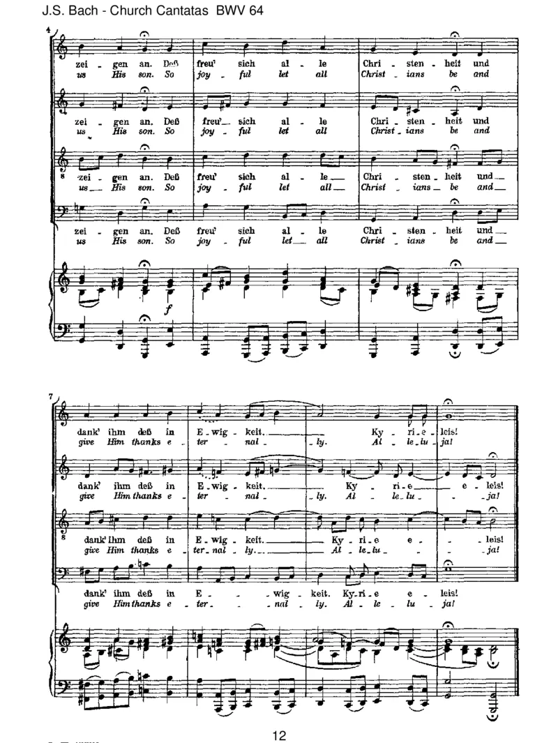 BWV64Sehet,welcheineLiebe_一万首著名钢琴曲谱哈农贝多芬合集视频教学电子版高清无水印可打印_1古典钢琴知名音乐家谱_巴赫钢琴谱全集_J.S巴赫作品全集_JohannSebastianBach(1685-1750)巴赫