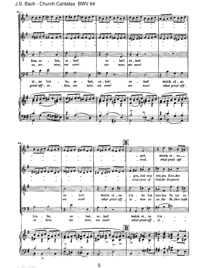 BWV64Sehet,welcheineLiebe_一万首著名钢琴曲谱哈农贝多芬合集视频教学电子版高清无水印可打印_1古典钢琴知名音乐家谱_巴赫钢琴谱全集_J.S巴赫作品全集_JohannSebastianBach(1685-1750)巴赫