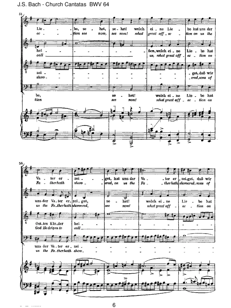 BWV64Sehet,welcheineLiebe_一万首著名钢琴曲谱哈农贝多芬合集视频教学电子版高清无水印可打印_1古典钢琴知名音乐家谱_巴赫钢琴谱全集_J.S巴赫作品全集_JohannSebastianBach(1685-1750)巴赫