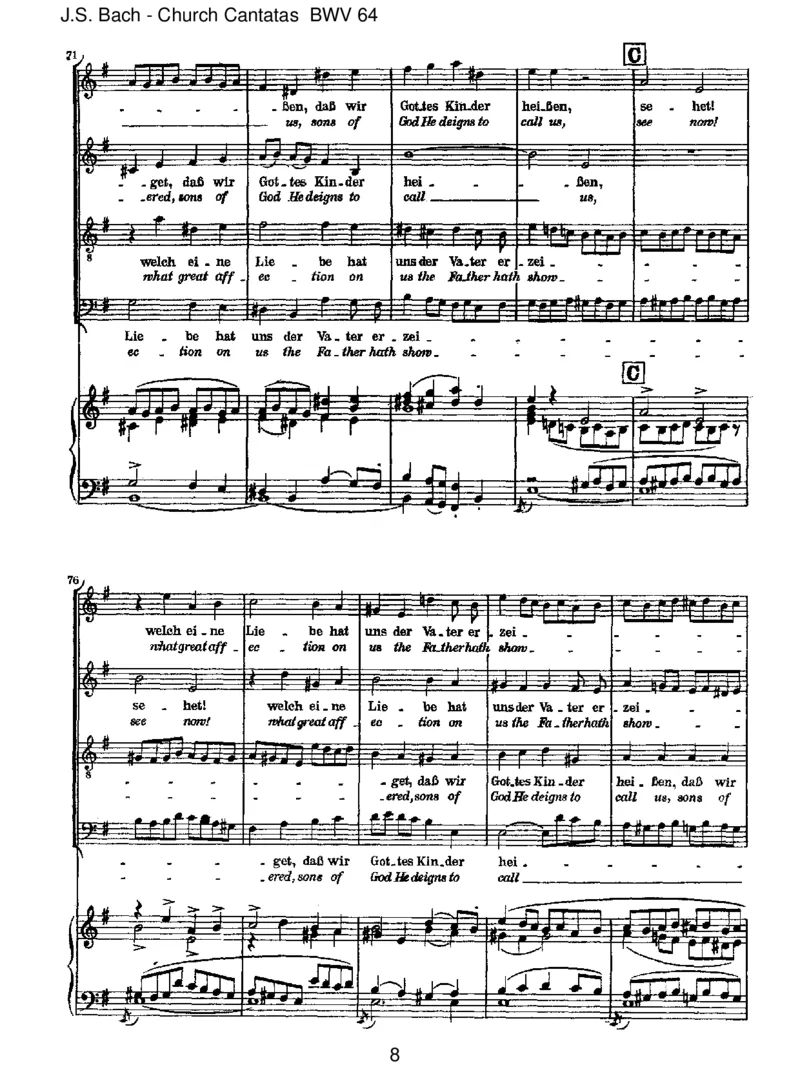 BWV64Sehet,welcheineLiebe_一万首著名钢琴曲谱哈农贝多芬合集视频教学电子版高清无水印可打印_1古典钢琴知名音乐家谱_巴赫钢琴谱全集_J.S巴赫作品全集_JohannSebastianBach(1685-1750)巴赫