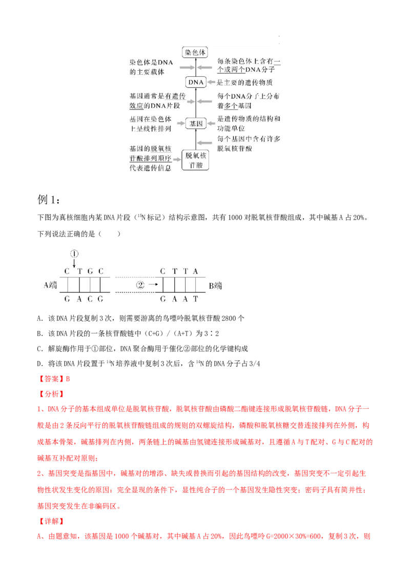 高一生物春学期知识点总结高一下学期生物人教版必修2_E015高中全科试卷_生物试题_必修2_6.知识汇总