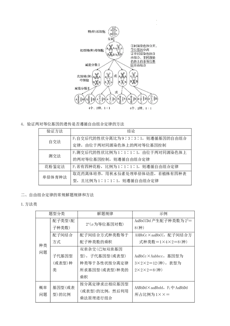 高一生物春学期知识点总结高一下学期生物人教版必修2_E015高中全科试卷_生物试题_必修2_6.知识汇总