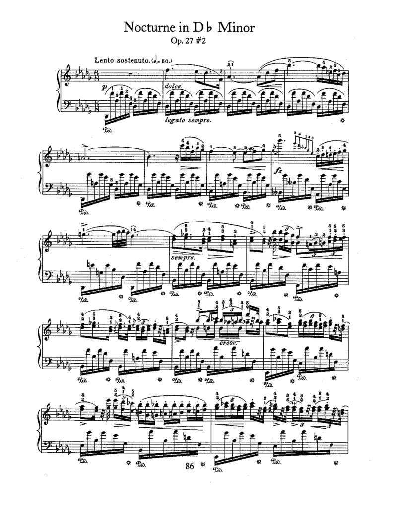 2Nocturnes,Op27_一万首著名钢琴曲谱哈农贝多芬合集视频教学电子版高清无水印可打印_1古典钢琴知名音乐家谱_肖邦钢琴谱全集_夜曲