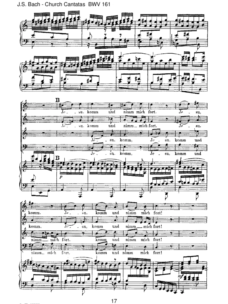 BWV161Komm,dus&uuml;sseTodesstunde_一万首著名钢琴曲谱哈农贝多芬合集视频教学电子版高清无水印可打印_1古典钢琴知名音乐家谱_巴赫钢琴谱全集_J.S巴赫作品全集_JohannSebastianBach(1685-1750)巴赫