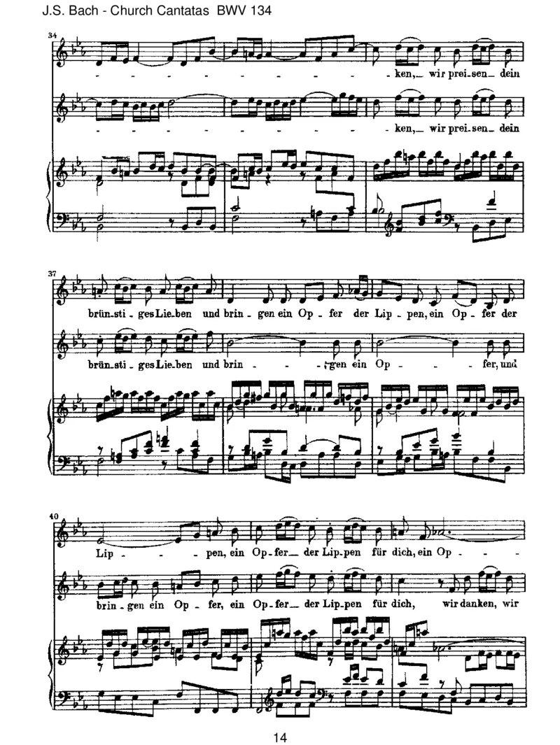 BWV134EinHerz,dasseinenJesumlebendweiss_一万首著名钢琴曲谱哈农贝多芬合集视频教学电子版高清无水印可打印_1古典钢琴知名音乐家谱_巴赫钢琴谱全集_J.S巴赫作品全集