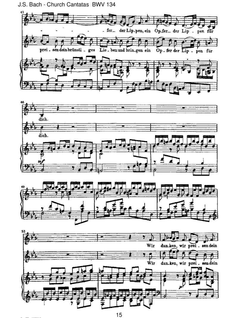 BWV134EinHerz,dasseinenJesumlebendweiss_一万首著名钢琴曲谱哈农贝多芬合集视频教学电子版高清无水印可打印_1古典钢琴知名音乐家谱_巴赫钢琴谱全集_J.S巴赫作品全集