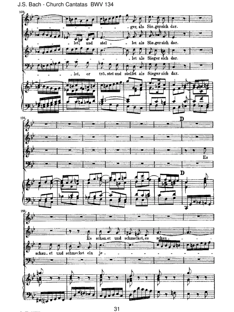 BWV134EinHerz,dasseinenJesumlebendweiss_一万首著名钢琴曲谱哈农贝多芬合集视频教学电子版高清无水印可打印_1古典钢琴知名音乐家谱_巴赫钢琴谱全集_J.S巴赫作品全集