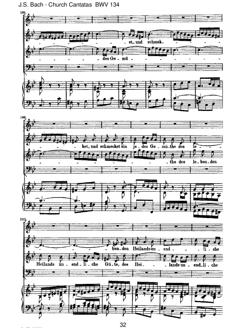 BWV134EinHerz,dasseinenJesumlebendweiss_一万首著名钢琴曲谱哈农贝多芬合集视频教学电子版高清无水印可打印_1古典钢琴知名音乐家谱_巴赫钢琴谱全集_J.S巴赫作品全集