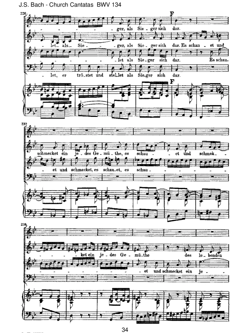 BWV134EinHerz,dasseinenJesumlebendweiss_一万首著名钢琴曲谱哈农贝多芬合集视频教学电子版高清无水印可打印_1古典钢琴知名音乐家谱_巴赫钢琴谱全集_J.S巴赫作品全集