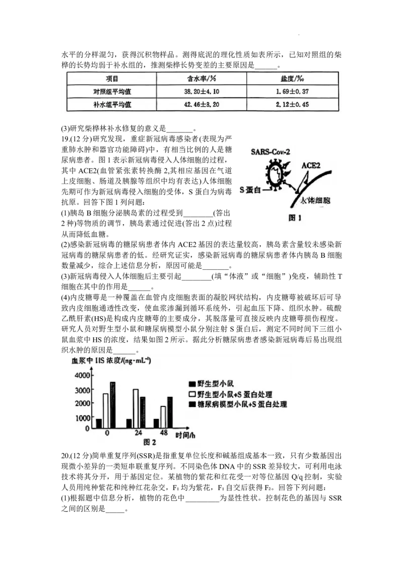 广东省金太阳2024年(届)高三年级下学期5月联考生物（含答案）(1)_2024年5月_025月合集_2024届广东金太阳24-508C高三下学期5月联考