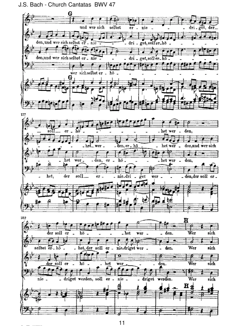 BWV47Wersichselbsterh_het_一万首著名钢琴曲谱哈农贝多芬合集视频教学电子版高清无水印可打印_1古典钢琴知名音乐家谱_巴赫钢琴谱全集_J.S巴赫作品全集_JohannSebastianBach(1685-1750)巴赫