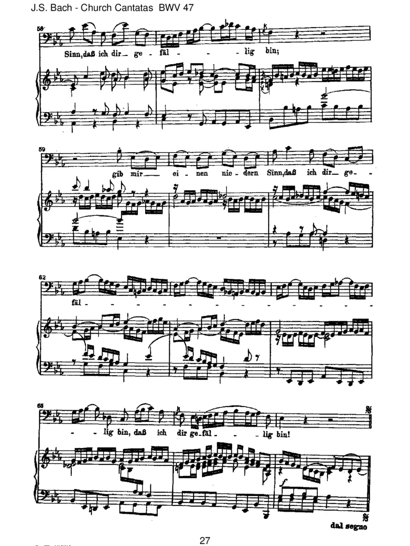 BWV47Wersichselbsterh_het_一万首著名钢琴曲谱哈农贝多芬合集视频教学电子版高清无水印可打印_1古典钢琴知名音乐家谱_巴赫钢琴谱全集_J.S巴赫作品全集_JohannSebastianBach(1685-1750)巴赫