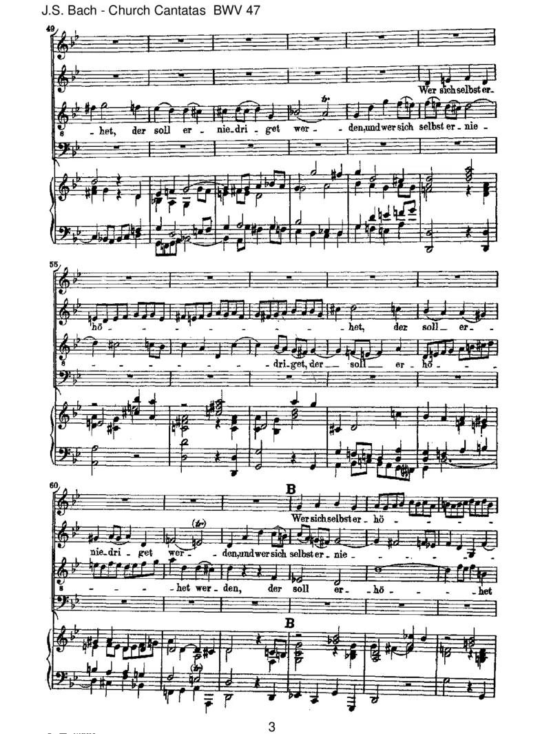 BWV47Wersichselbsterh_het_一万首著名钢琴曲谱哈农贝多芬合集视频教学电子版高清无水印可打印_1古典钢琴知名音乐家谱_巴赫钢琴谱全集_J.S巴赫作品全集_JohannSebastianBach(1685-1750)巴赫