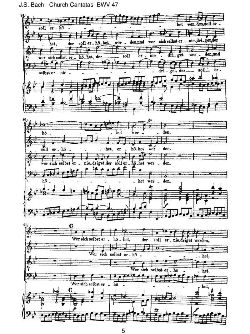 BWV47Wersichselbsterh_het_一万首著名钢琴曲谱哈农贝多芬合集视频教学电子版高清无水印可打印_1古典钢琴知名音乐家谱_巴赫钢琴谱全集_J.S巴赫作品全集_JohannSebastianBach(1685-1750)巴赫