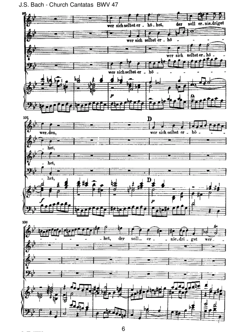 BWV47Wersichselbsterh_het_一万首著名钢琴曲谱哈农贝多芬合集视频教学电子版高清无水印可打印_1古典钢琴知名音乐家谱_巴赫钢琴谱全集_J.S巴赫作品全集_JohannSebastianBach(1685-1750)巴赫