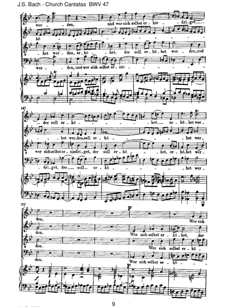 BWV47Wersichselbsterh_het_一万首著名钢琴曲谱哈农贝多芬合集视频教学电子版高清无水印可打印_1古典钢琴知名音乐家谱_巴赫钢琴谱全集_J.S巴赫作品全集_JohannSebastianBach(1685-1750)巴赫