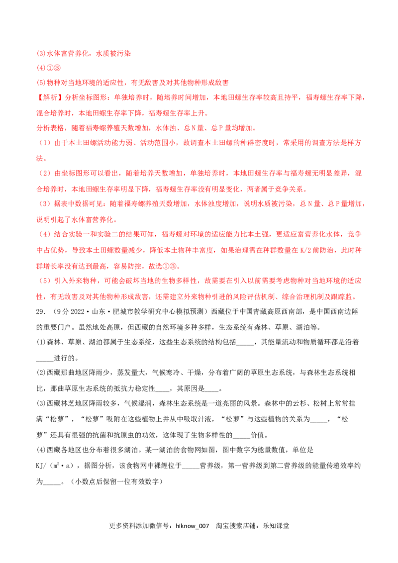 第4章人与环境（B卷&middot;能力提升练）（解析版）_E015高中全科试卷_生物试题_选修2_1.单元测试_2、单元测试AB卷2023