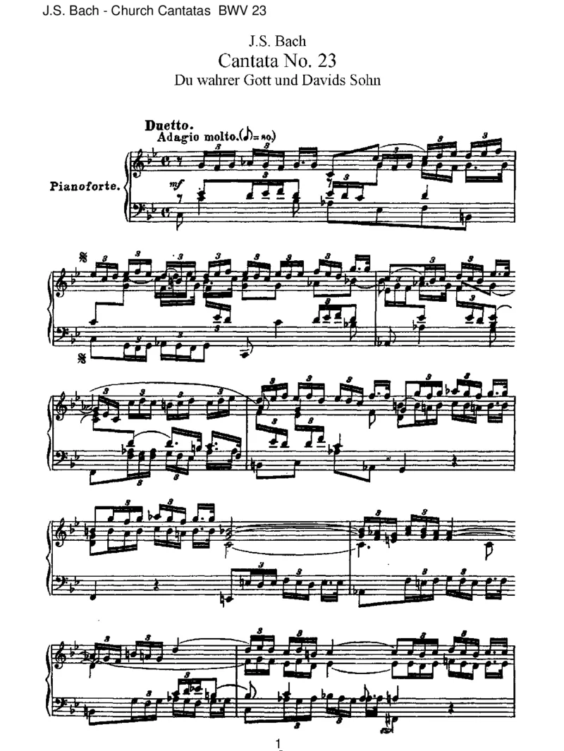 BWV23DuwahrerGottundDavidsSohn_一万首著名钢琴曲谱哈农贝多芬合集视频教学电子版高清无水印可打印_1古典钢琴知名音乐家谱_巴赫钢琴谱全集_J.S巴赫作品全集_JohannSebastianBach(1685-1750)巴赫