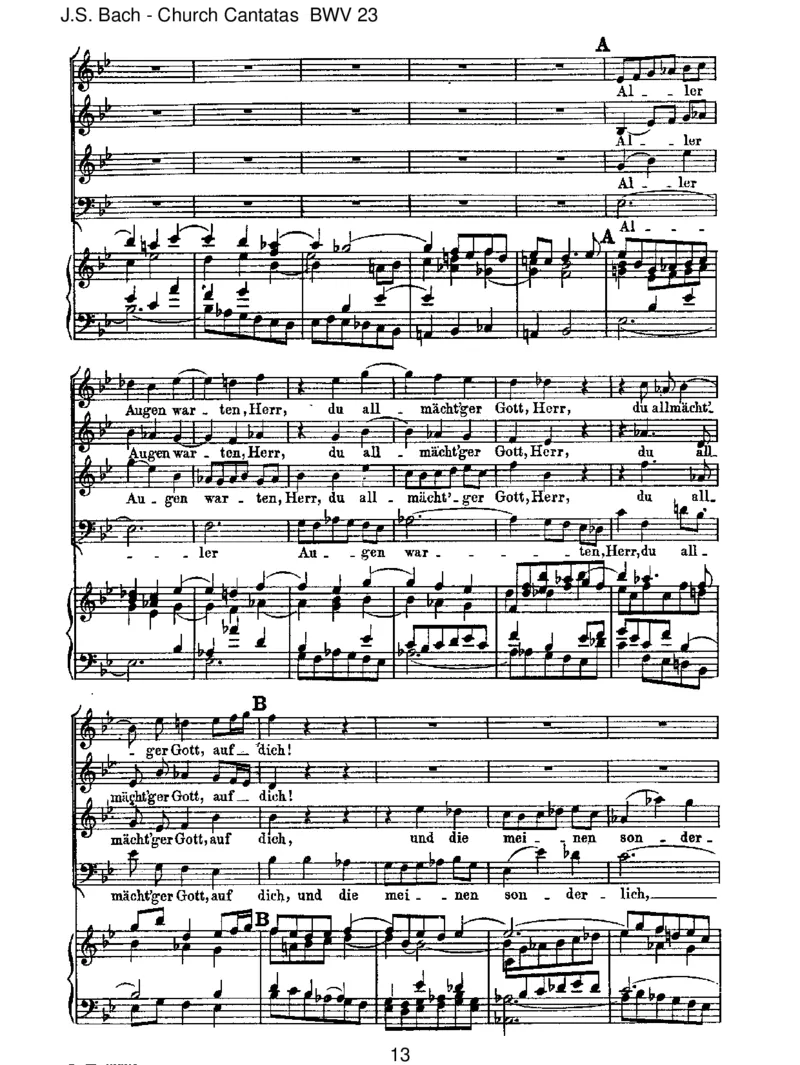 BWV23DuwahrerGottundDavidsSohn_一万首著名钢琴曲谱哈农贝多芬合集视频教学电子版高清无水印可打印_1古典钢琴知名音乐家谱_巴赫钢琴谱全集_J.S巴赫作品全集_JohannSebastianBach(1685-1750)巴赫