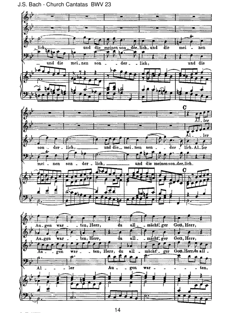 BWV23DuwahrerGottundDavidsSohn_一万首著名钢琴曲谱哈农贝多芬合集视频教学电子版高清无水印可打印_1古典钢琴知名音乐家谱_巴赫钢琴谱全集_J.S巴赫作品全集_JohannSebastianBach(1685-1750)巴赫