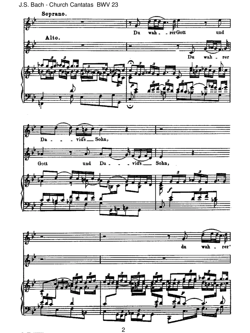 BWV23DuwahrerGottundDavidsSohn_一万首著名钢琴曲谱哈农贝多芬合集视频教学电子版高清无水印可打印_1古典钢琴知名音乐家谱_巴赫钢琴谱全集_J.S巴赫作品全集_JohannSebastianBach(1685-1750)巴赫