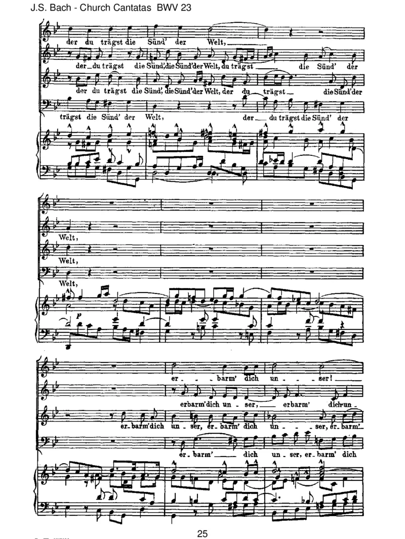 BWV23DuwahrerGottundDavidsSohn_一万首著名钢琴曲谱哈农贝多芬合集视频教学电子版高清无水印可打印_1古典钢琴知名音乐家谱_巴赫钢琴谱全集_J.S巴赫作品全集_JohannSebastianBach(1685-1750)巴赫