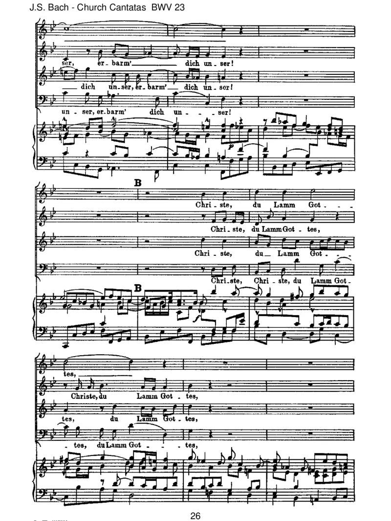 BWV23DuwahrerGottundDavidsSohn_一万首著名钢琴曲谱哈农贝多芬合集视频教学电子版高清无水印可打印_1古典钢琴知名音乐家谱_巴赫钢琴谱全集_J.S巴赫作品全集_JohannSebastianBach(1685-1750)巴赫