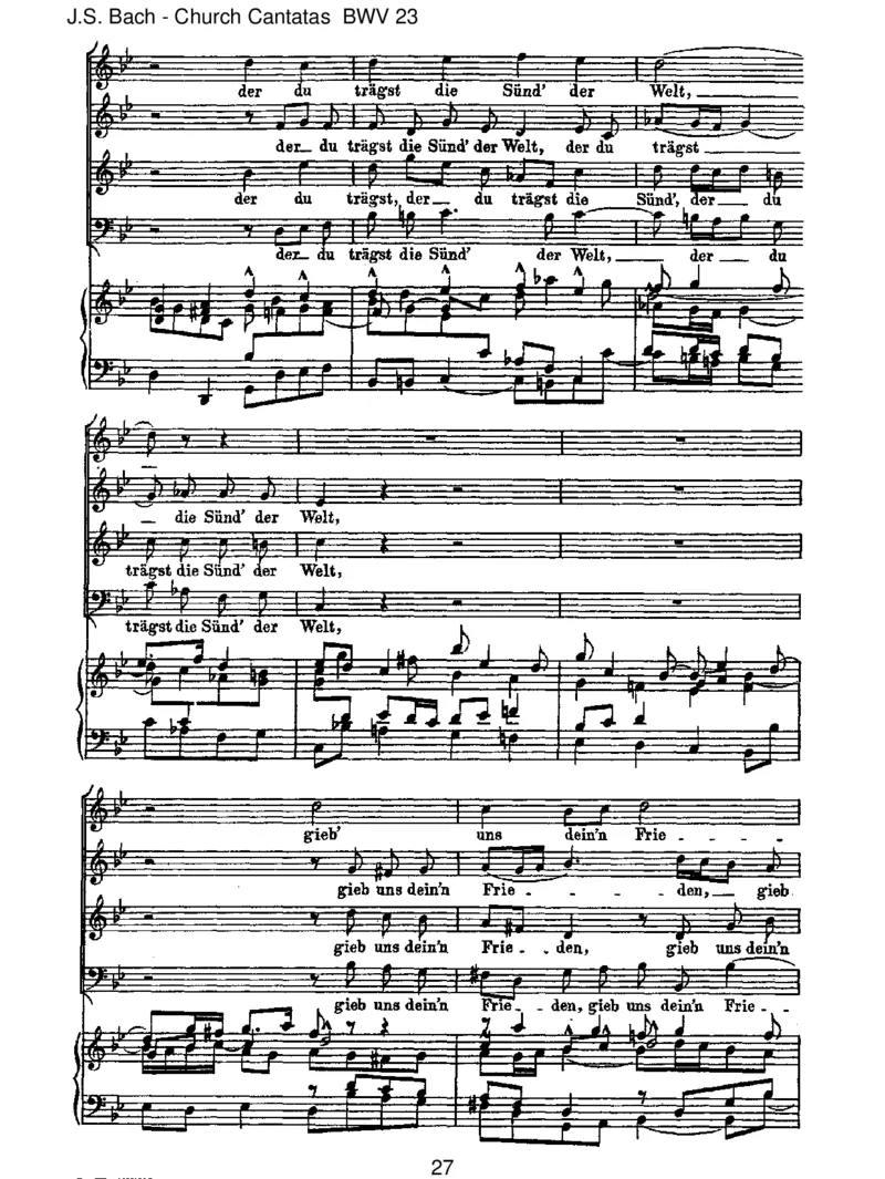 BWV23DuwahrerGottundDavidsSohn_一万首著名钢琴曲谱哈农贝多芬合集视频教学电子版高清无水印可打印_1古典钢琴知名音乐家谱_巴赫钢琴谱全集_J.S巴赫作品全集_JohannSebastianBach(1685-1750)巴赫