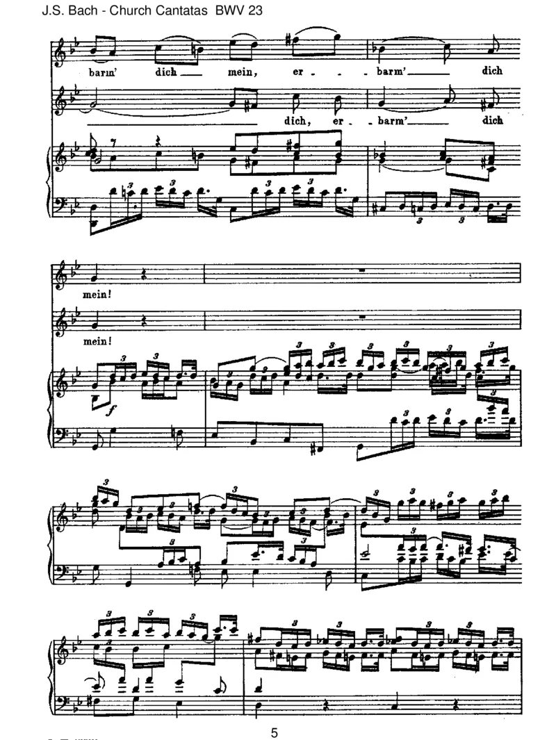 BWV23DuwahrerGottundDavidsSohn_一万首著名钢琴曲谱哈农贝多芬合集视频教学电子版高清无水印可打印_1古典钢琴知名音乐家谱_巴赫钢琴谱全集_J.S巴赫作品全集_JohannSebastianBach(1685-1750)巴赫