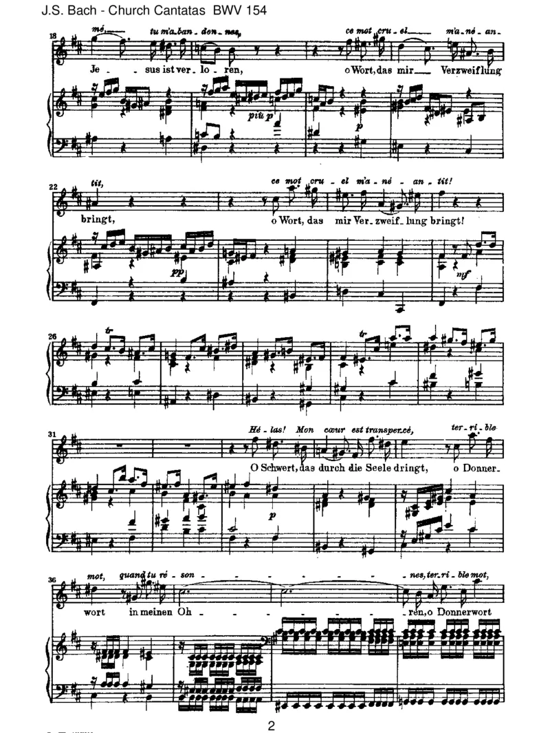 BWV154MeinliebsterJesusistverloren_一万首著名钢琴曲谱哈农贝多芬合集视频教学电子版高清无水印可打印_1古典钢琴知名音乐家谱_巴赫钢琴谱全集_J.S巴赫作品全集
