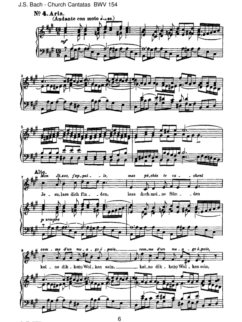 BWV154MeinliebsterJesusistverloren_一万首著名钢琴曲谱哈农贝多芬合集视频教学电子版高清无水印可打印_1古典钢琴知名音乐家谱_巴赫钢琴谱全集_J.S巴赫作品全集