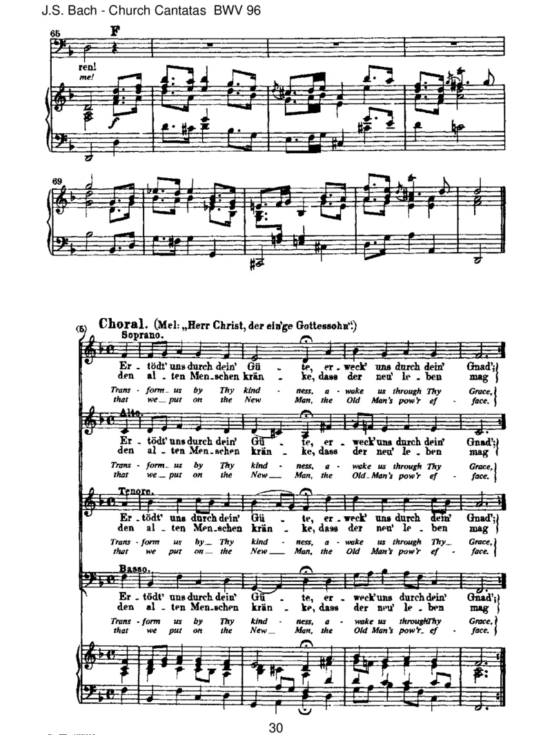 BWV96HerrChrist,derein'geGottessohn_一万首著名钢琴曲谱哈农贝多芬合集视频教学电子版高清无水印可打印_1古典钢琴知名音乐家谱_巴赫钢琴谱全集_J.S巴赫作品全集