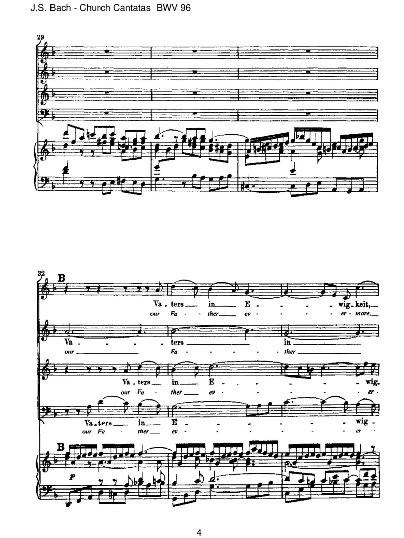 BWV96HerrChrist,derein'geGottessohn_一万首著名钢琴曲谱哈农贝多芬合集视频教学电子版高清无水印可打印_1古典钢琴知名音乐家谱_巴赫钢琴谱全集_J.S巴赫作品全集