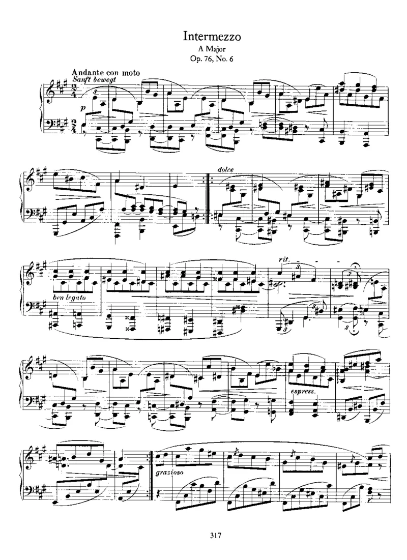 8PianoPieces,Op76_一万首著名钢琴曲谱哈农贝多芬合集视频教学电子版高清无水印可打印_1古典钢琴知名音乐家谱_勃拉姆斯钢琴谱全集_钢琴小品与间奏曲