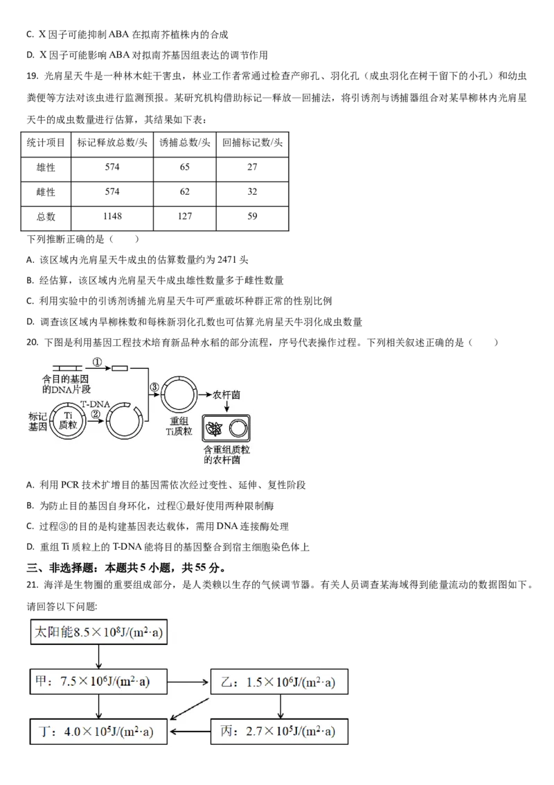 吉林省通化市梅河口市第五中学2024届高三下学期一模试题生物Word版含答案(1)(1)_2024年4月_024月合集_2024届吉林省通化市梅河口市第五中学高三下学期一模试题