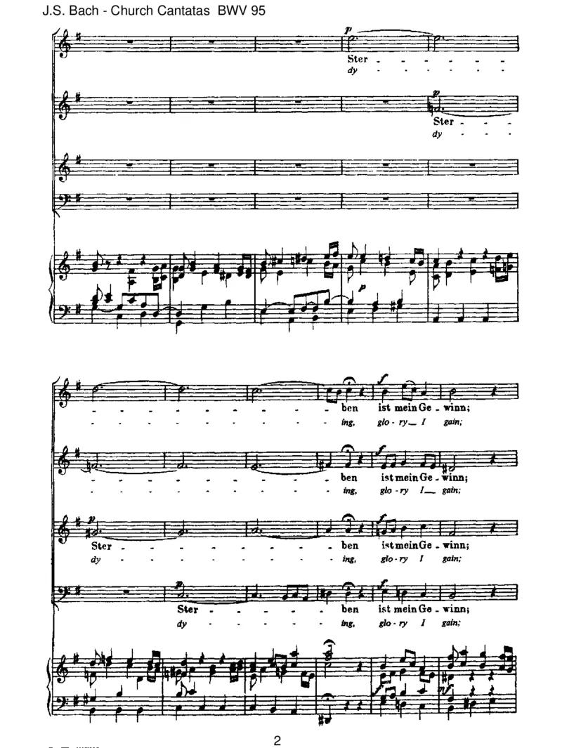 BWV95Christus,deristmeinLeben_一万首著名钢琴曲谱哈农贝多芬合集视频教学电子版高清无水印可打印_1古典钢琴知名音乐家谱_巴赫钢琴谱全集_J.S巴赫作品全集_JohannSebastianBach(1685-1750)巴赫